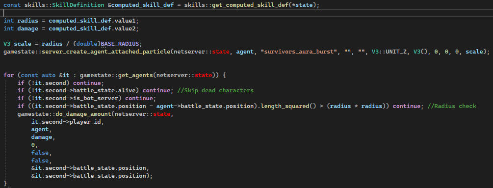 Reading values from the skill state